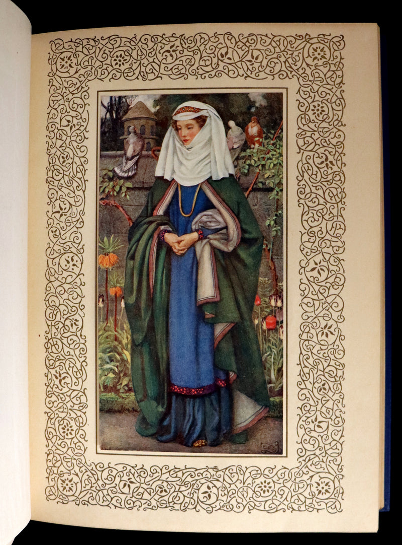 1911 First Edition Illustrated by  Pre-Raphaelite Eleanor Fortescue Brickdale - Legend of King Arthur - Idylls of the King.