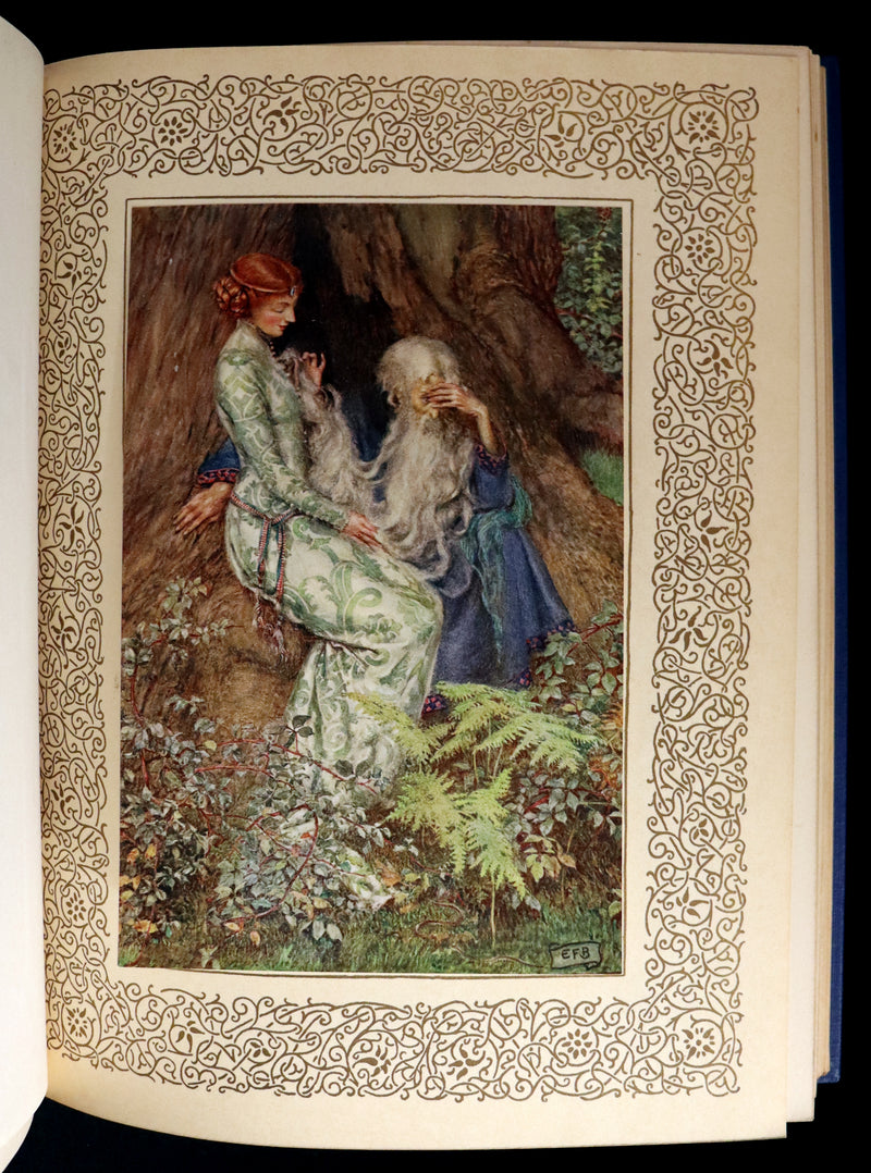 1911 First Edition Illustrated by  Pre-Raphaelite Eleanor Fortescue Brickdale - Legend of King Arthur - Idylls of the King.