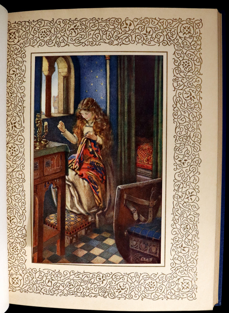 1911 First Edition Illustrated by  Pre-Raphaelite Eleanor Fortescue Brickdale - Legend of King Arthur - Idylls of the King.