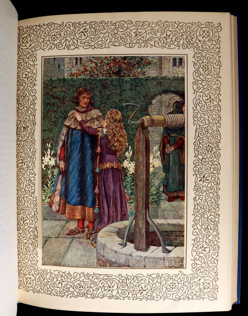 1911 First Edition Illustrated by  Pre-Raphaelite Eleanor Fortescue Brickdale - Legend of King Arthur - Idylls of the King.
