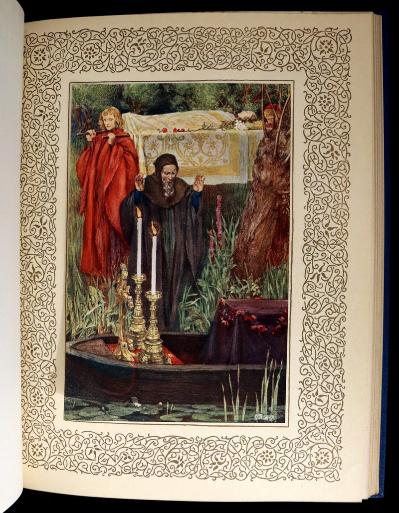 1911 First Edition Illustrated by  Pre-Raphaelite Eleanor Fortescue Brickdale - Legend of King Arthur - Idylls of the King.
