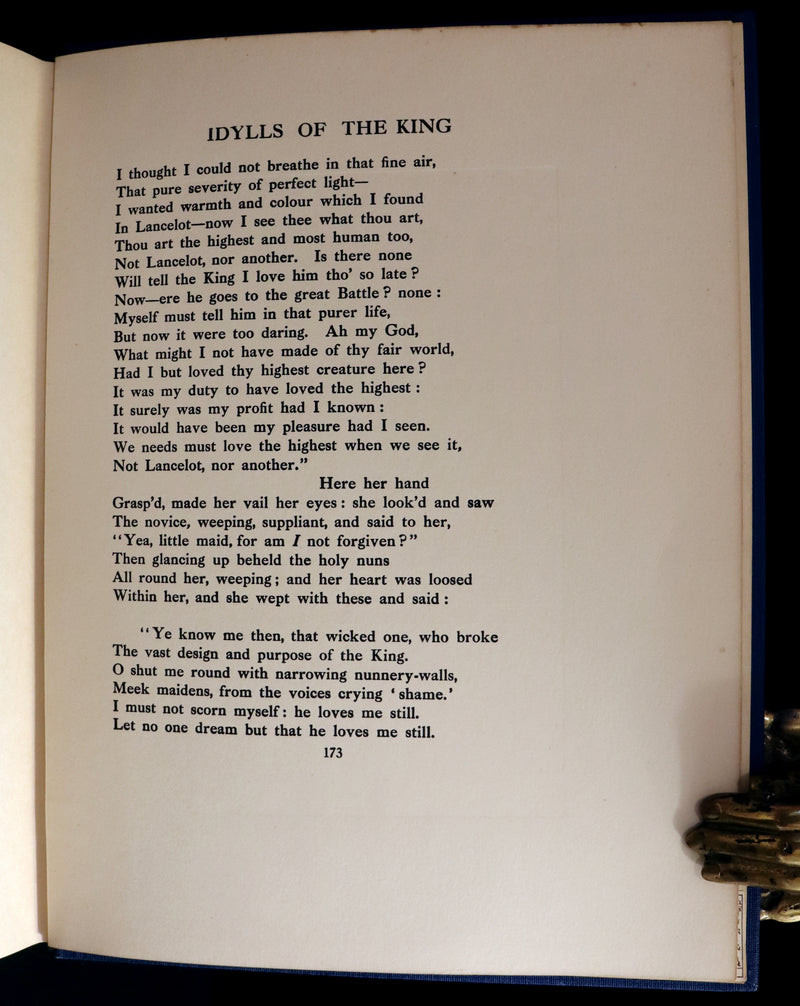1911 First Edition Illustrated by  Pre-Raphaelite Eleanor Fortescue Brickdale - Legend of King Arthur - Idylls of the King.
