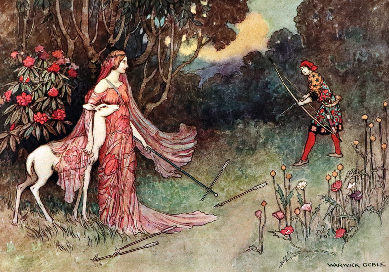 1913 Rare First Edition - THE FAIRY BOOK Illustrated in color by Warwick Goble.