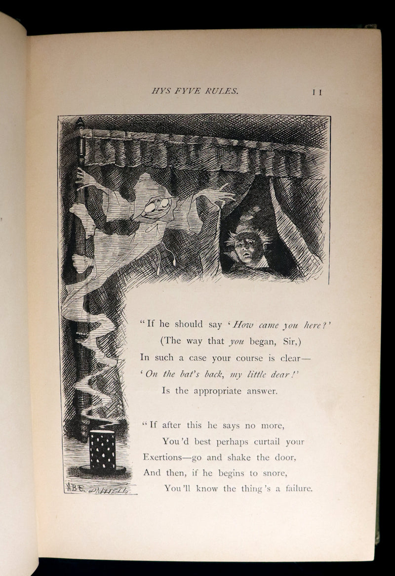 1883 Rare First Edition - RHYME? AND REASON? by Lewis Carroll Illustrated by Arthur B. Frost & Henry Holiday.