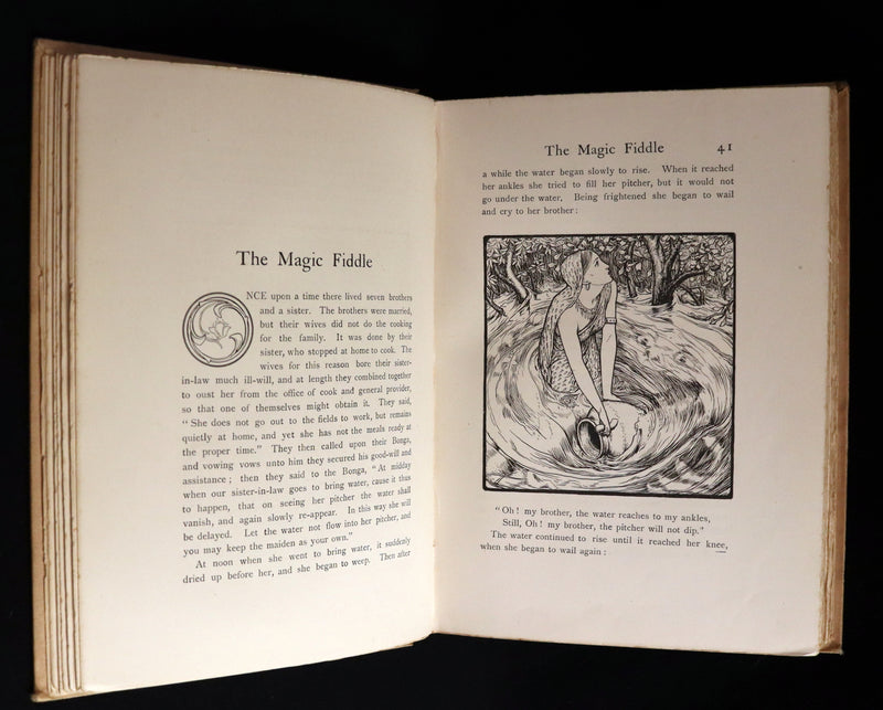 1892 Rare First Edition - INDIAN Fairy Tales by Joseph Jacobs illustrated by John D. Batten.