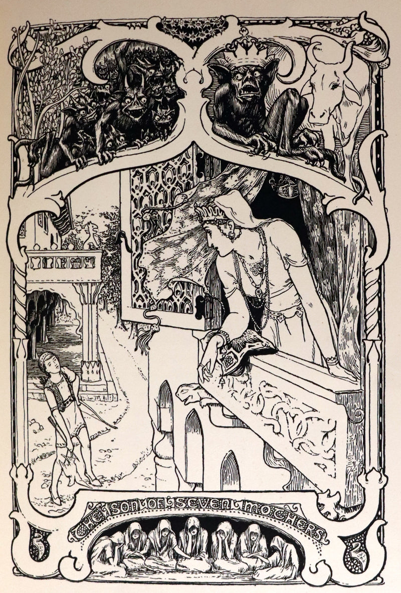 1892 Rare First Edition - INDIAN Fairy Tales by Joseph Jacobs illustrated by John D. Batten.