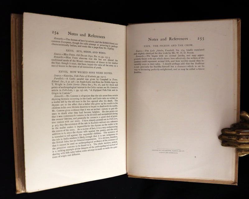 1892 Rare First Edition - INDIAN Fairy Tales by Joseph Jacobs illustrated by John D. Batten.