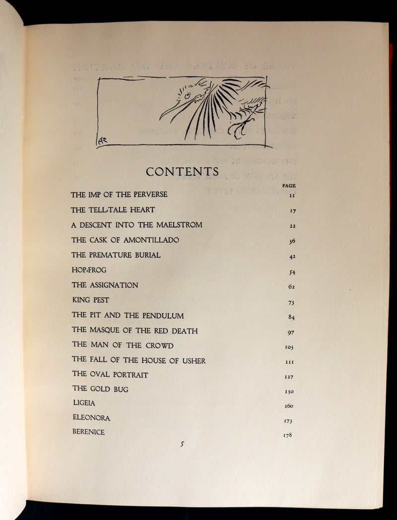 1935 Rare First US Edition - Edgar Allan Poe TALES OF MYSTERY AND IMAGINATION illustrated by Arthur RACKHAM.