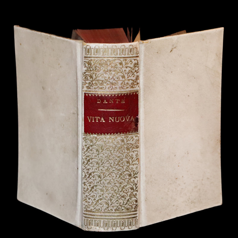 1899 Rare Italian Vellum Book - LA VITA NUOVA di DANTE ALLIGHIERI - The New Life.