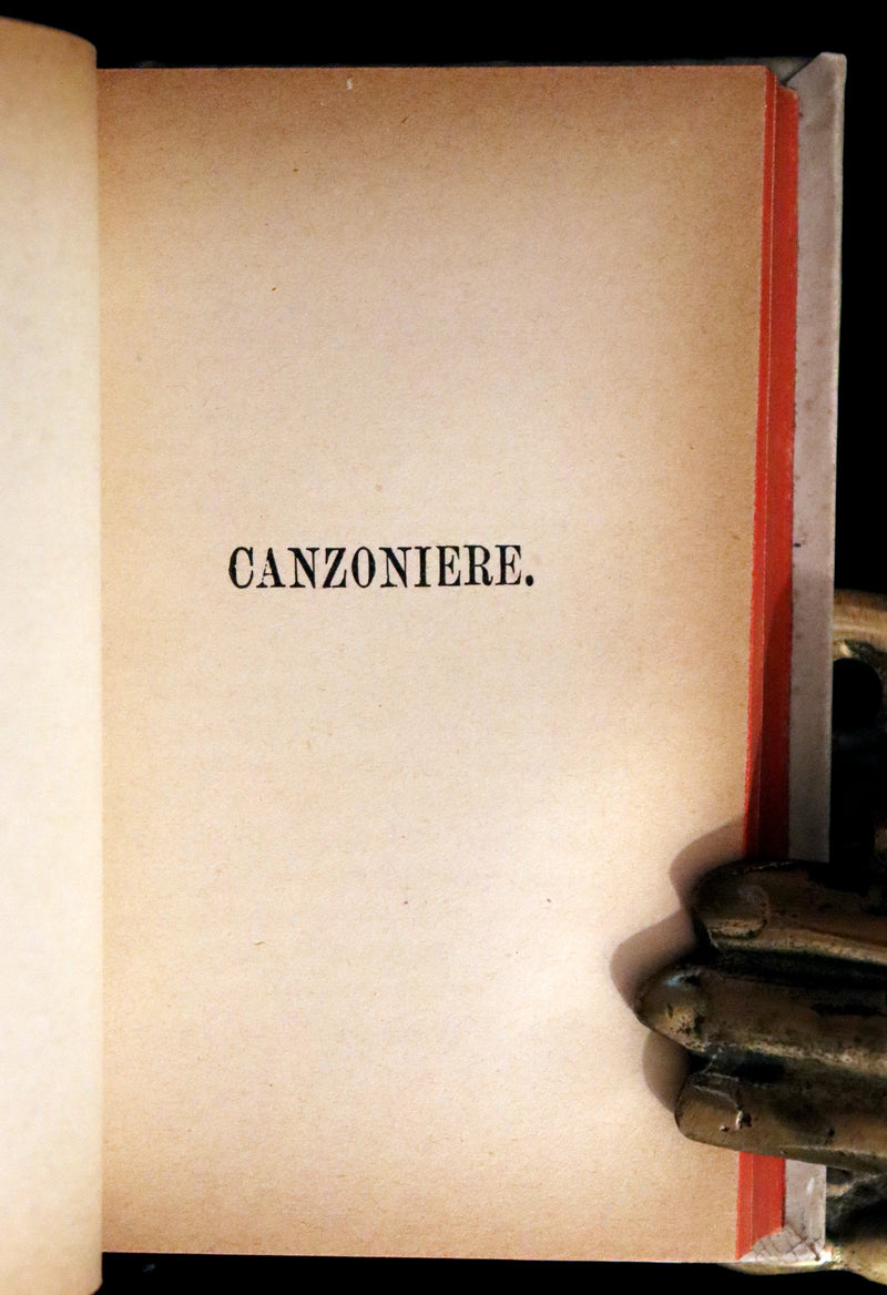 1899 Rare Italian Vellum Book - LA VITA NUOVA di DANTE ALLIGHIERI - The New Life.