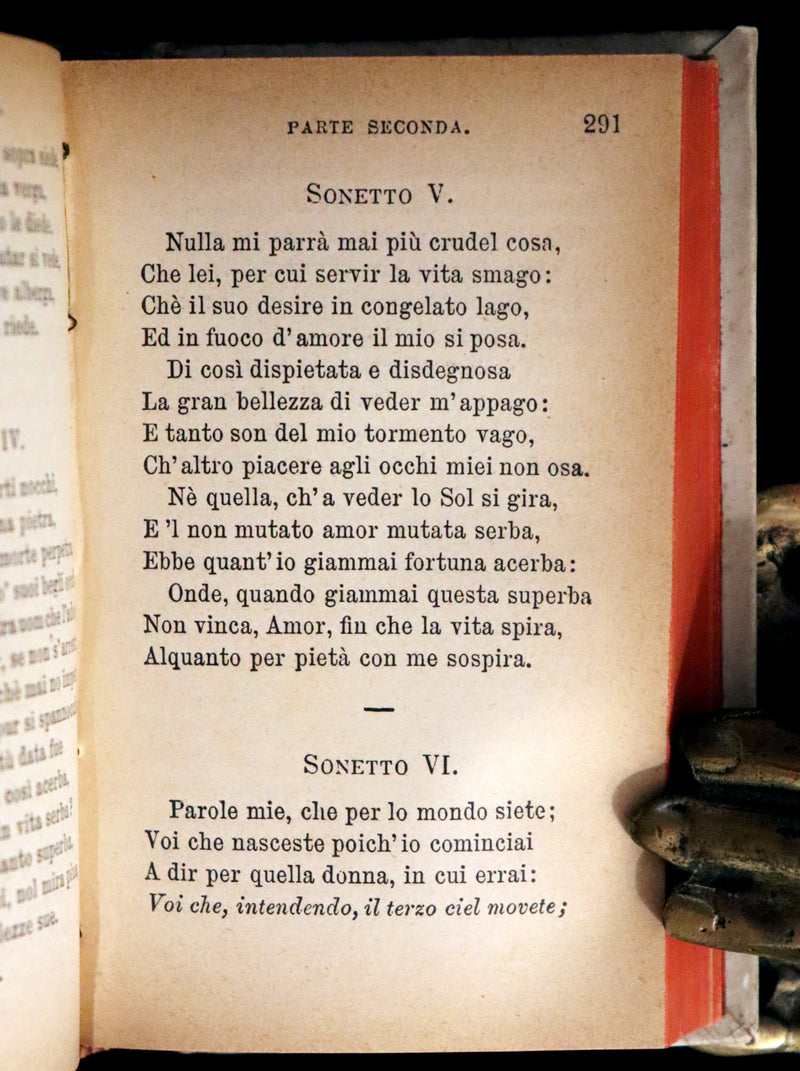 1899 Rare Italian Vellum Book - LA VITA NUOVA di DANTE ALLIGHIERI - The New Life.