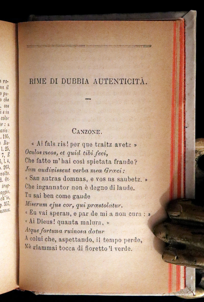 1899 Rare Italian Vellum Book - LA VITA NUOVA di DANTE ALLIGHIERI - The New Life.