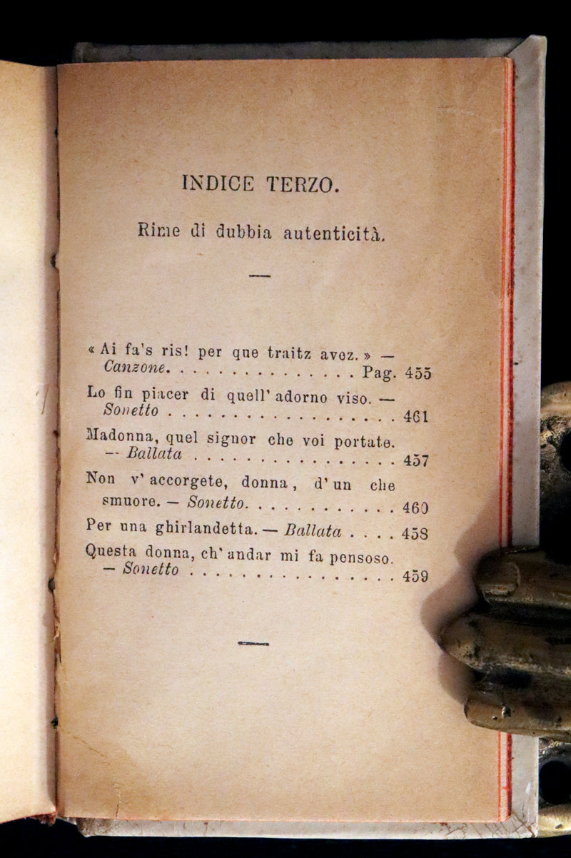 1899 Rare Italian Vellum Book - LA VITA NUOVA di DANTE ALLIGHIERI - The New Life.