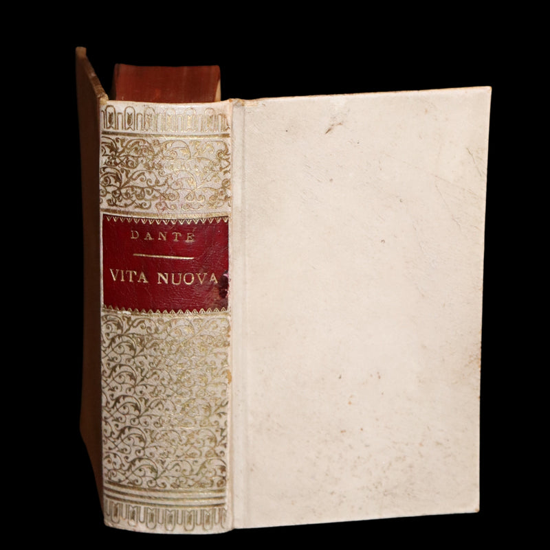 1899 Rare Italian Vellum Book - LA VITA NUOVA di DANTE ALLIGHIERI - The New Life.