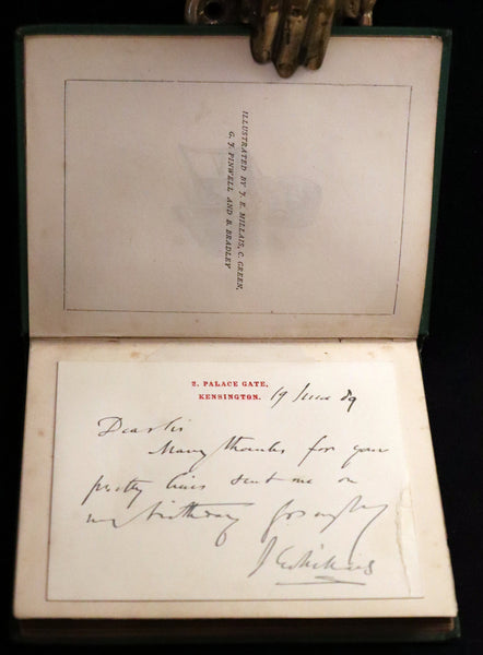 1867 Scarce 1stED - Pre -Raphaelite John Everett Millais signed letter - LILLIPUT LEVEE.
