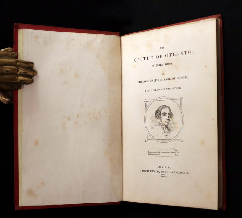 1840 Scarce illustrated Edition - The Castle of Otranto, a Gothic Story Set in a haunted castle by Horace Walpole.