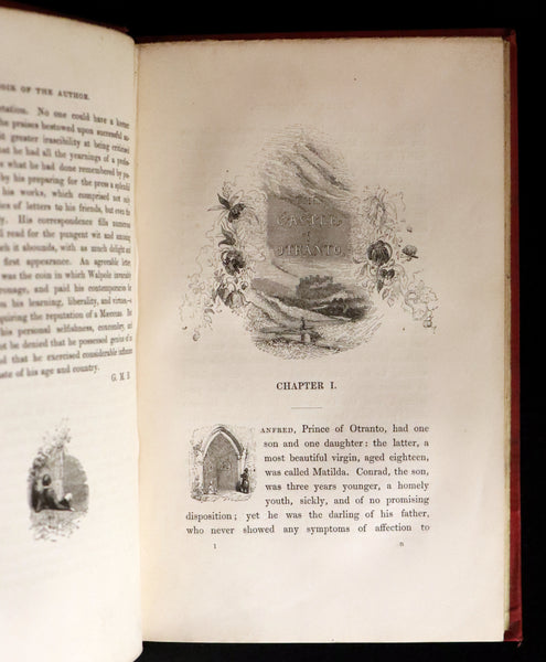 1840 Scarce illustrated Edition - The Castle of Otranto, a Gothic Story Set in a haunted castle by Horace Walpole.