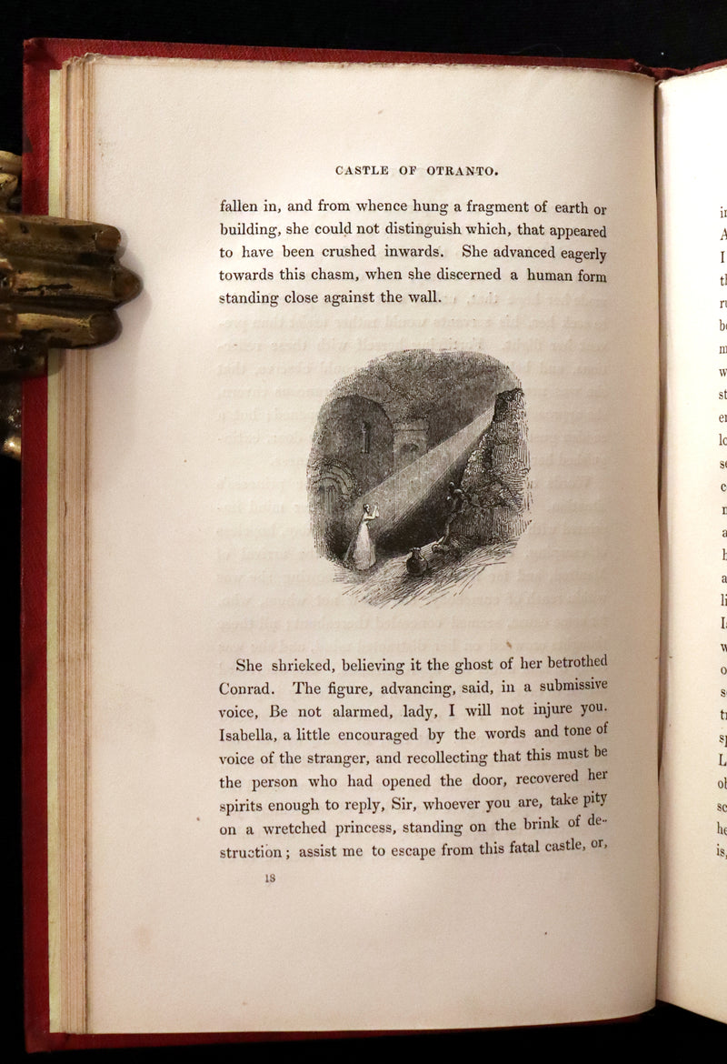 1840 Scarce illustrated Edition - The Castle of Otranto, a Gothic Story Set in a haunted castle by Horace Walpole.