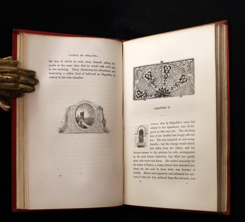 1840 Scarce illustrated Edition - The Castle of Otranto, a Gothic Story Set in a haunted castle by Horace Walpole.