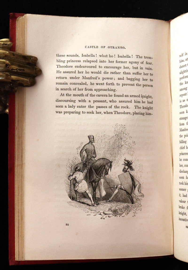 1840 Scarce illustrated Edition - The Castle of Otranto, a Gothic Story Set in a haunted castle by Horace Walpole.