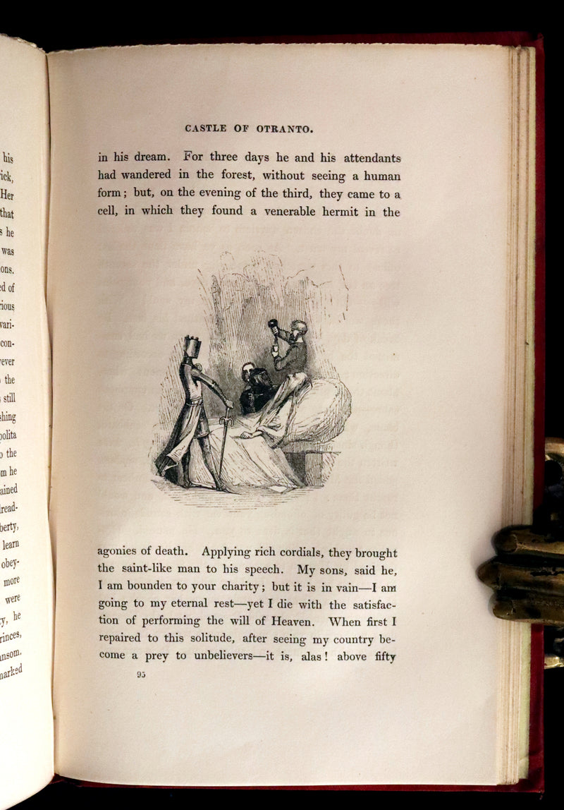 1840 Scarce illustrated Edition - The Castle of Otranto, a Gothic Story Set in a haunted castle by Horace Walpole.