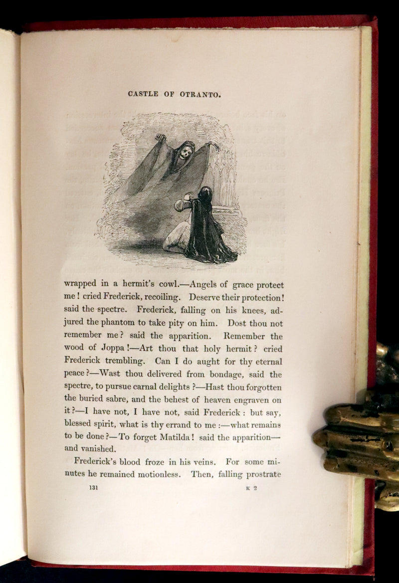 1840 Scarce illustrated Edition - The Castle of Otranto, a Gothic Story Set in a haunted castle by Horace Walpole.