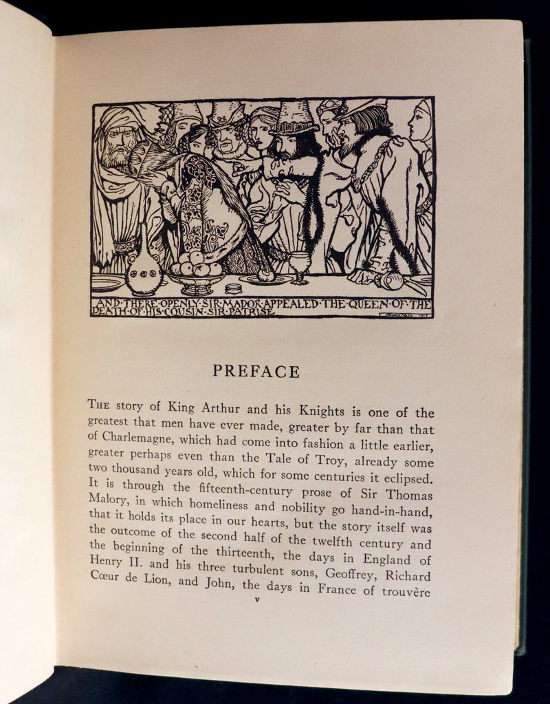 1917 Rare 1st Edition - ROMANCE of KING ARTHUR and His KNIGHTS of the Round Table illustrated by RACKHAM.