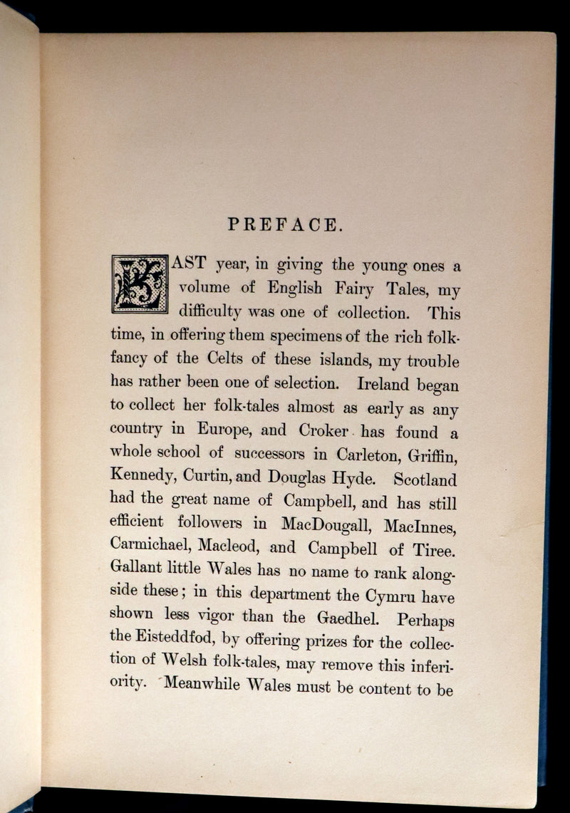 1890 Scarce Victorian Book - CELTIC Fairy Tales by Joseph Jacobs Illustrated by John D. Batten.