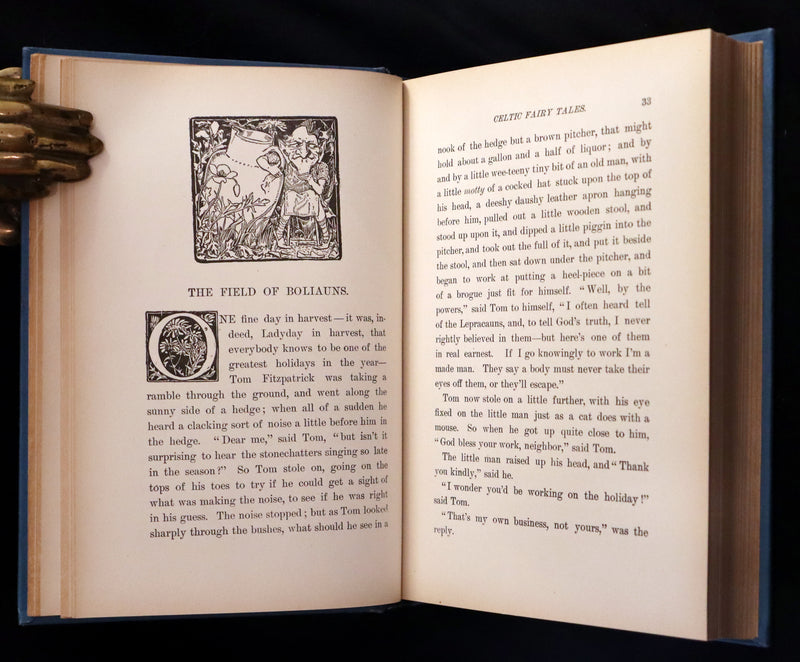 1890 Scarce Victorian Book - CELTIC Fairy Tales by Joseph Jacobs Illustrated by John D. Batten.