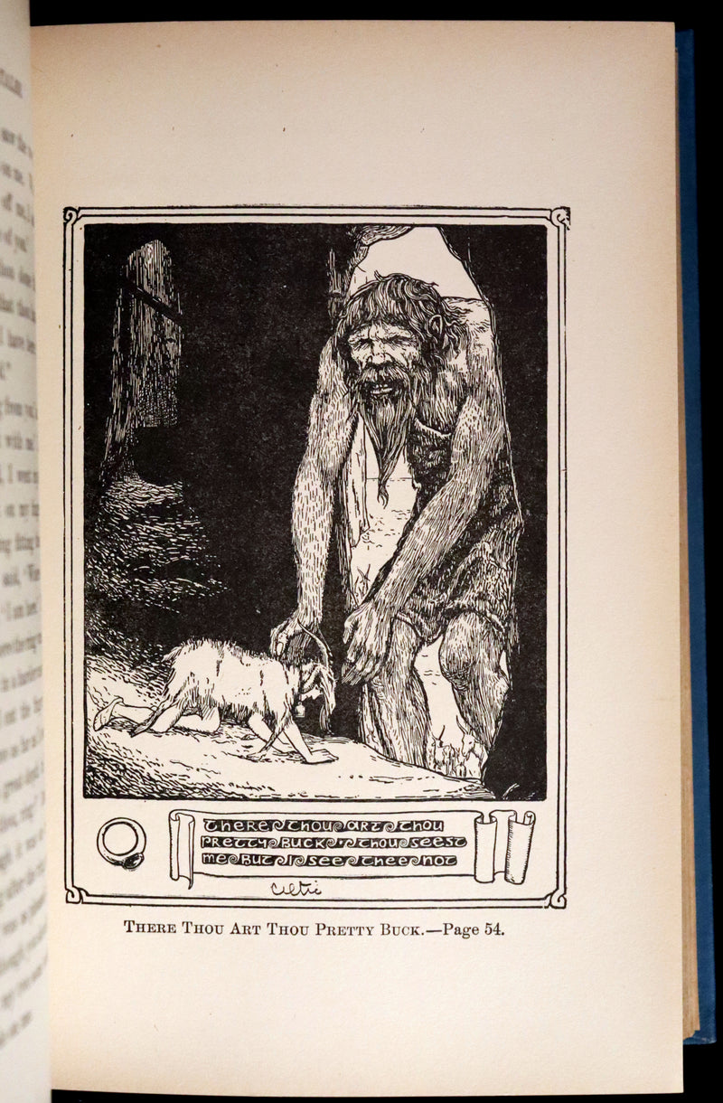 1890 Scarce Victorian Book - CELTIC Fairy Tales by Joseph Jacobs Illustrated by John D. Batten.