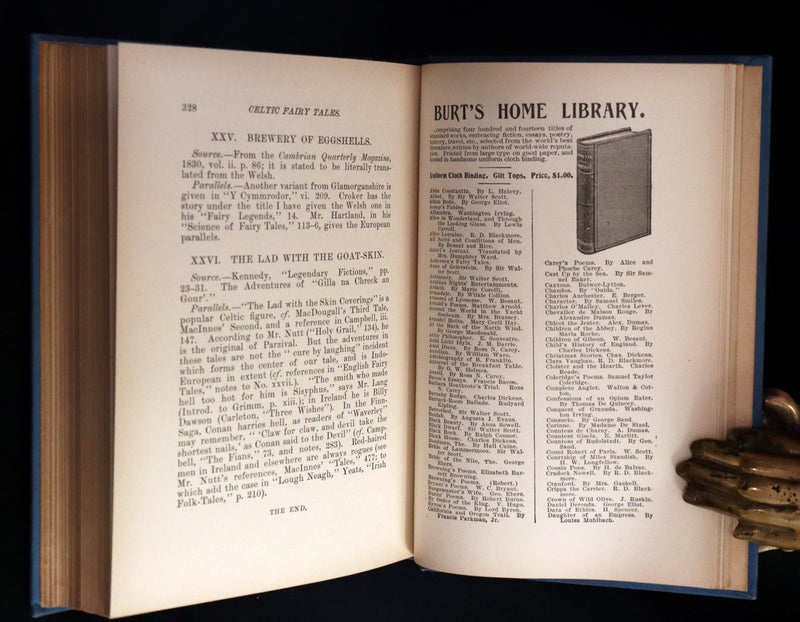 1890 Scarce Victorian Book - CELTIC Fairy Tales by Joseph Jacobs Illustrated by John D. Batten.