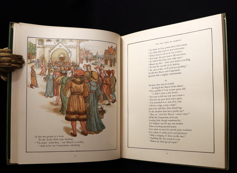 1910 Beautiful Book bound by Bayntun (Riviere) - Kate Greenaway - The Pied Piper of Hamelin.