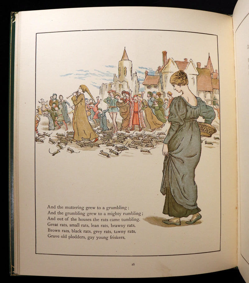 1910 Beautiful Book bound by Bayntun (Riviere) - Kate Greenaway - The Pied Piper of Hamelin.
