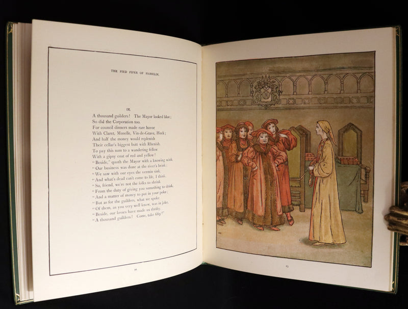 1910 Beautiful Book bound by Bayntun (Riviere) - Kate Greenaway - The Pied Piper of Hamelin.