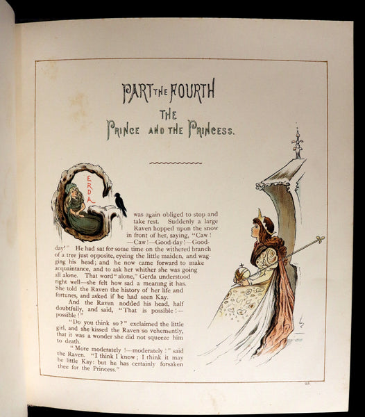 1883 Scarce Victorian Book -  The Snow Queen by Hans Christian Andersen illustrated by T. Pym.