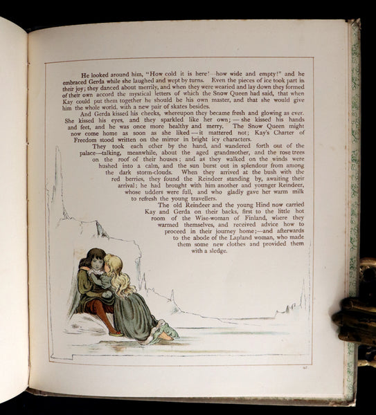 1883 Scarce Victorian Book -  The Snow Queen by Hans Christian Andersen illustrated by T. Pym.