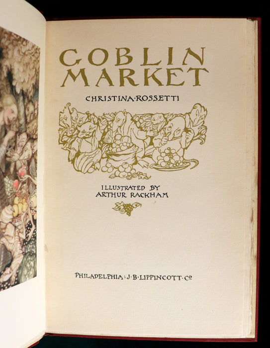 1933 Rare First US Edition - Goblin Market by Christina Rossetti illustrated by Arthur Rackham.