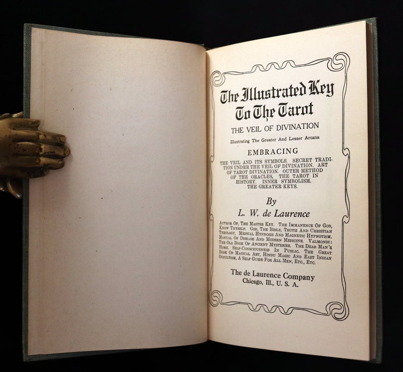 1918 Scarce Color Edition - The Illustrated KEY to the TAROT, The Veil of Divination by de Laurence.
