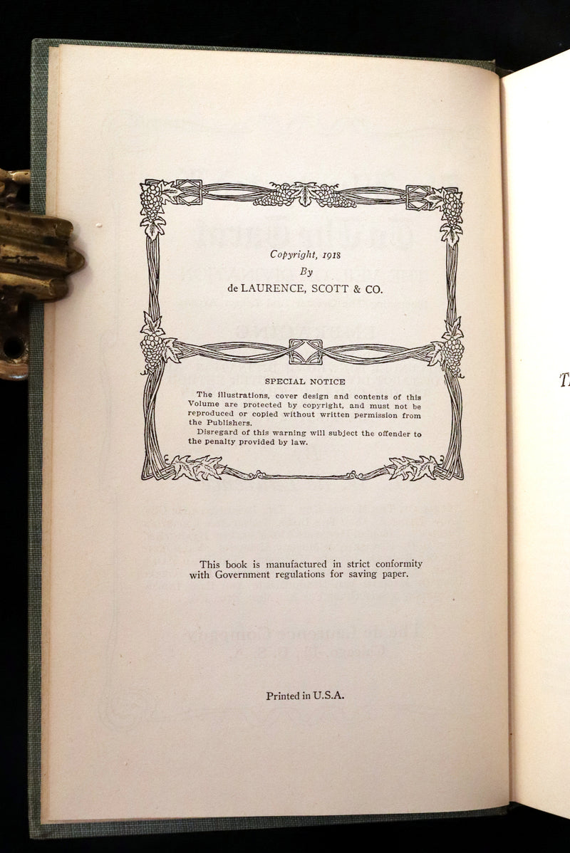 1918 Scarce Color Edition - The Illustrated KEY to the TAROT, The Veil of Divination by de Laurence.