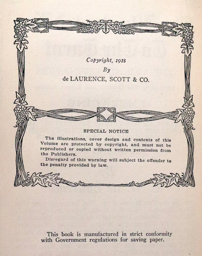 1918 Scarce Color Edition - The Illustrated KEY to the TAROT, The Veil of Divination by de Laurence.