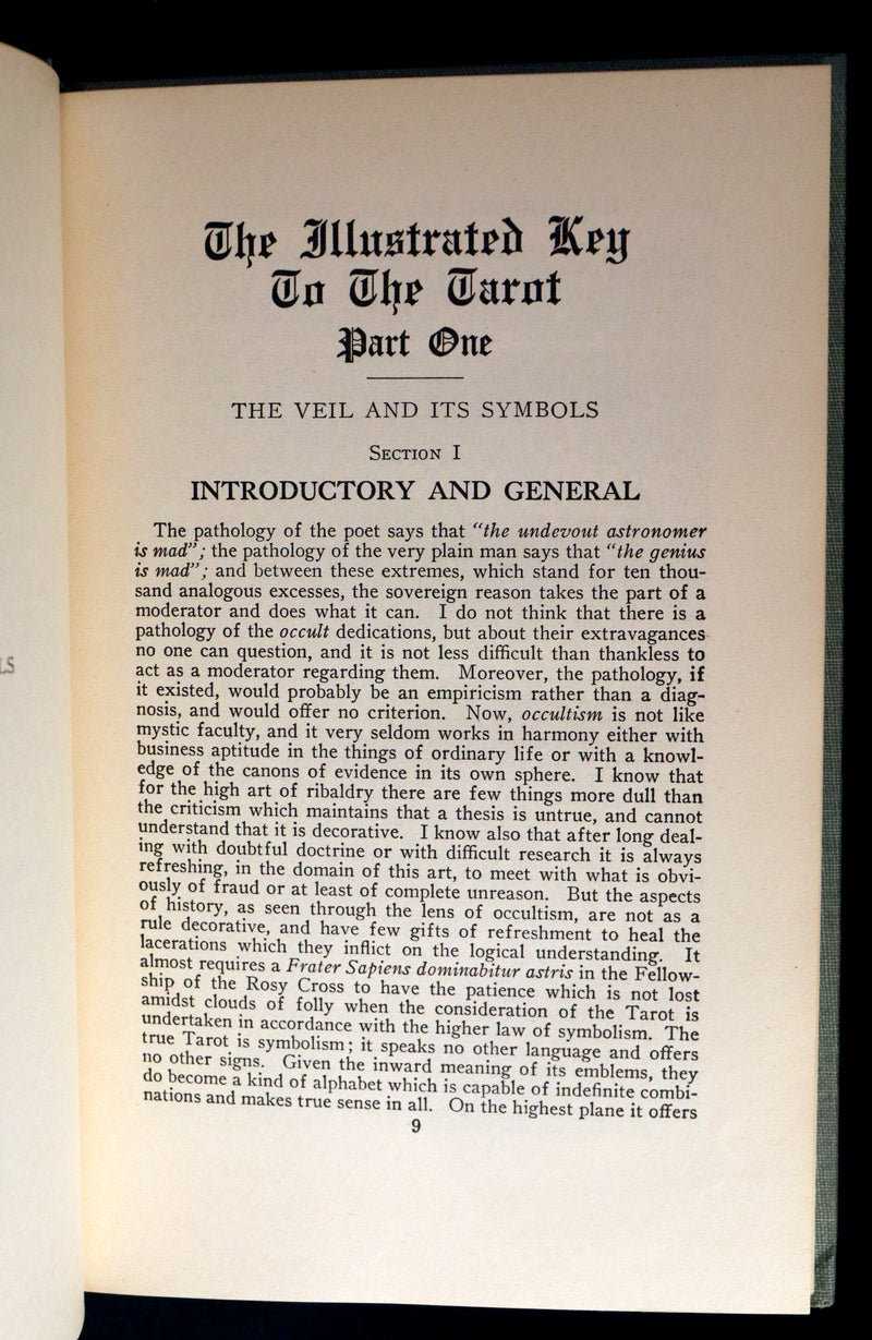 1918 Scarce Color Edition - The Illustrated KEY to the TAROT, The Veil of Divination by de Laurence.