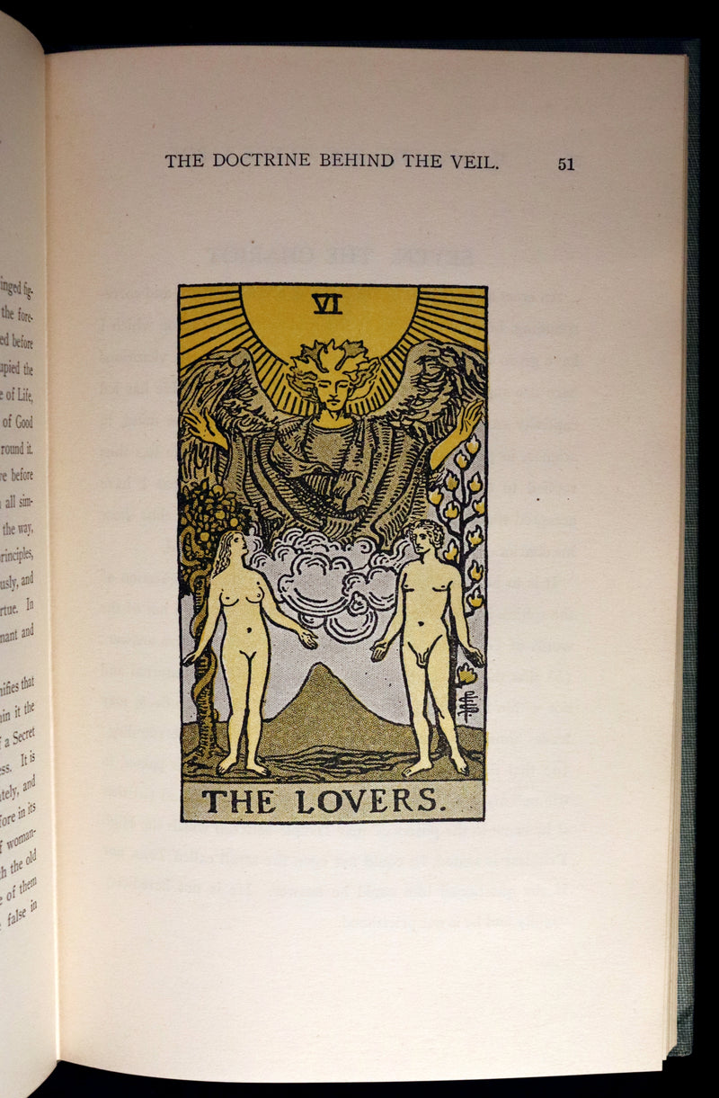 1918 Scarce Color Edition - The Illustrated KEY to the TAROT, The Veil of Divination by de Laurence.