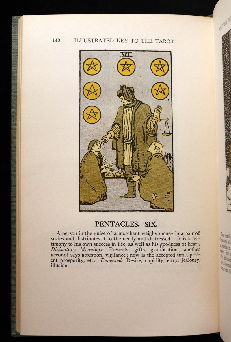 1918 Scarce Color Edition - The Illustrated KEY to the TAROT, The Veil of Divination by de Laurence.