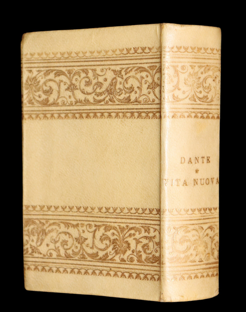 1899 Rare Italian Vellum Book - LA VITA NUOVA E IL CANZONIERE di DANTE ALLIGHIERI - The New Life.