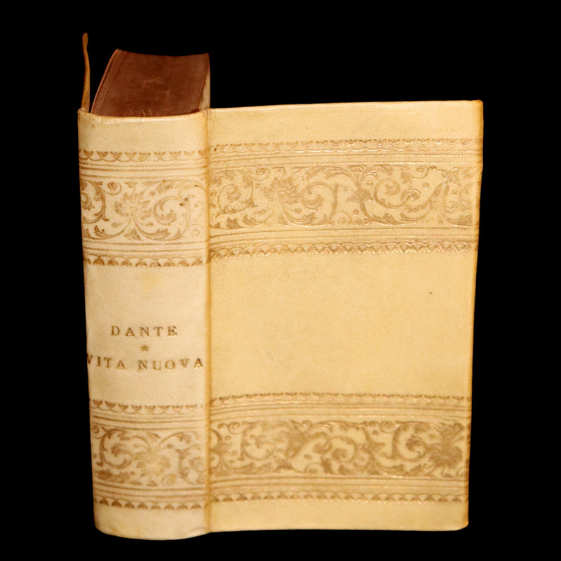 1899 Rare Italian Vellum Book - LA VITA NUOVA E IL CANZONIERE di DANTE ALLIGHIERI - The New Life.