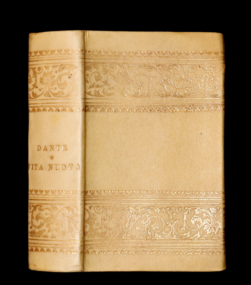 1899 Rare Italian Vellum Book - LA VITA NUOVA E IL CANZONIERE di DANTE ALLIGHIERI - The New Life.