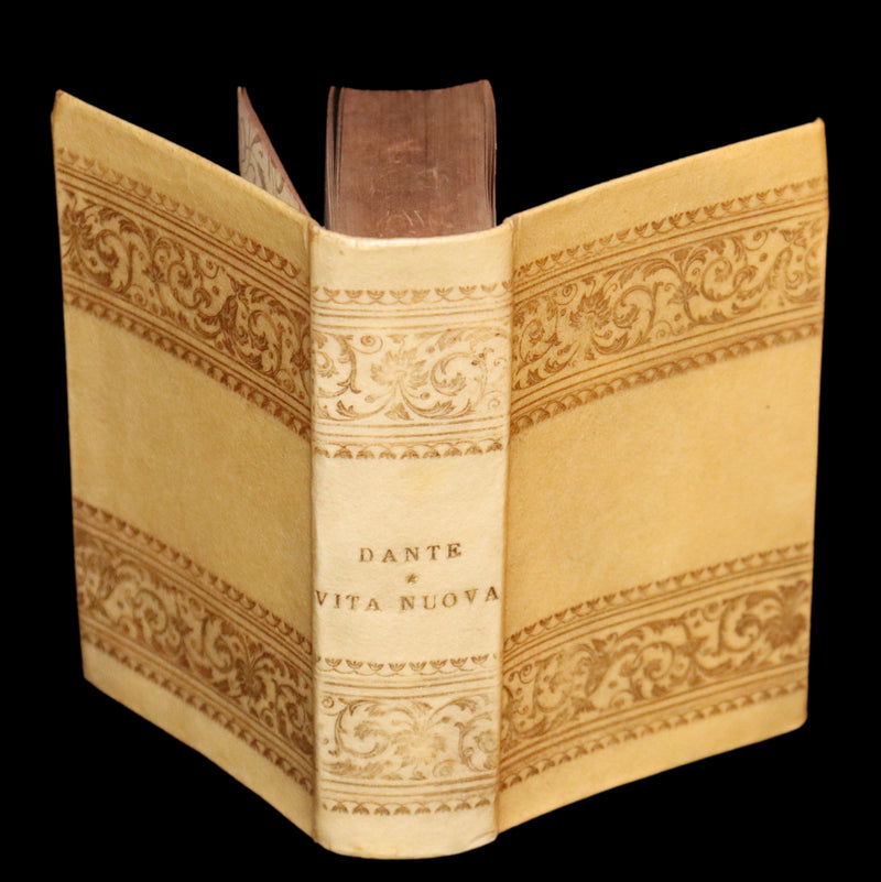 1899 Rare Italian Vellum Book - LA VITA NUOVA E IL CANZONIERE di DANTE ALLIGHIERI - The New Life.