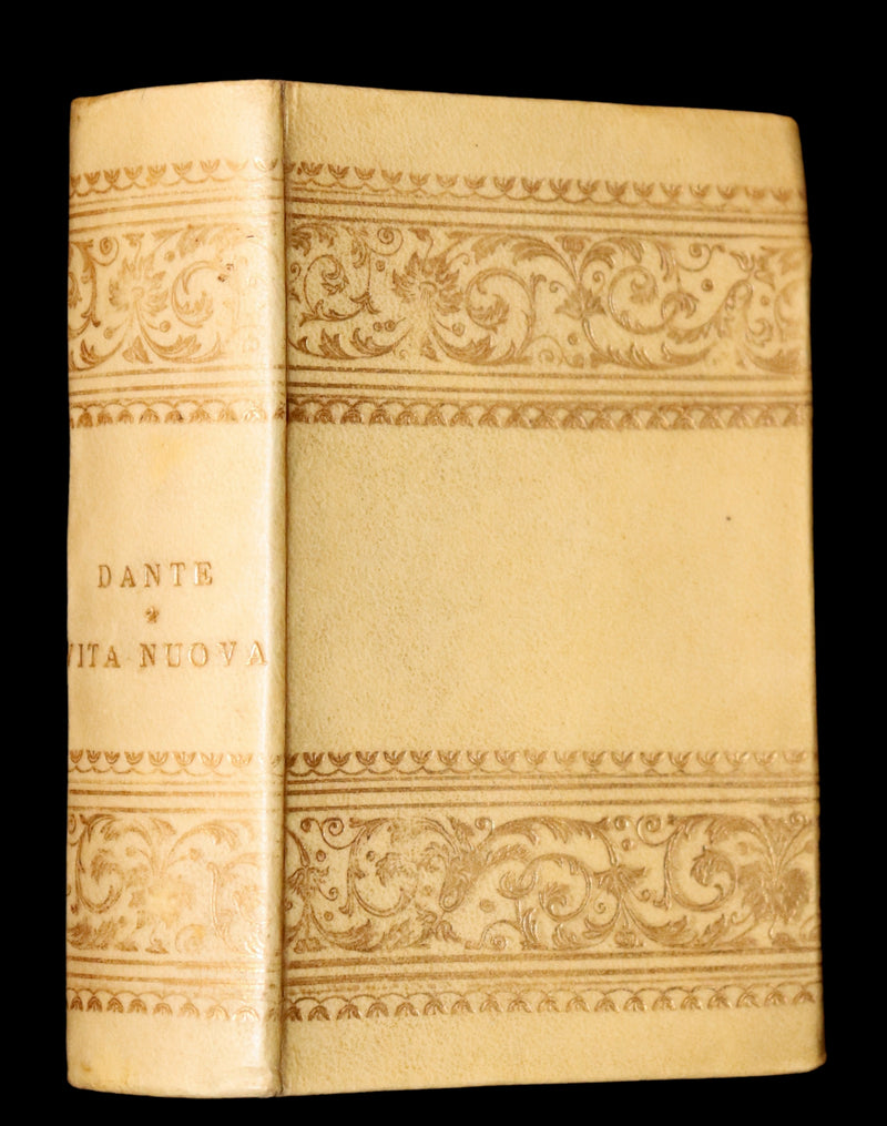 1899 Rare Italian Vellum Book - LA VITA NUOVA E IL CANZONIERE di DANTE ALLIGHIERI - The New Life.