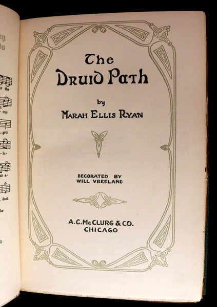 1917 Rare First Edition - THE DRUID PATH by Marah Ellis Ryan. Short stories in ancient Ireland.