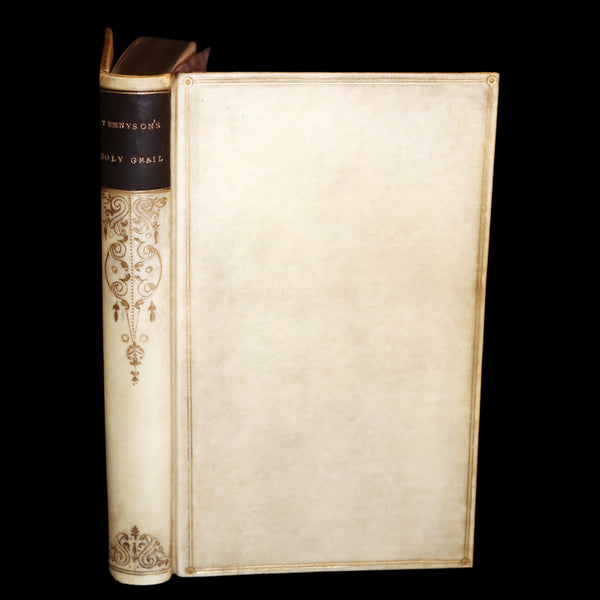 1870 1stED Vellum Binding - Legend of King Arthur - The Holy Grail by Alfred Tennyson. Copy of Sir Arthur Hobhouse.
